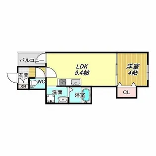 オルフェアメゾン清水丘弐番館【3階】の間取り