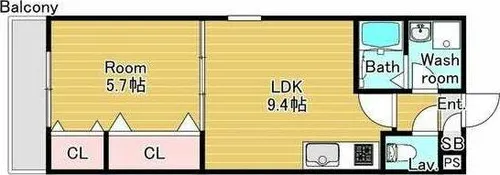 ジーメゾン高石千代田【3階】の間取り
