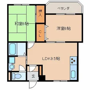 水上マンション【3階】の間取り