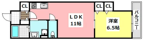 クリエオーレ太田1【3階】の間取り
