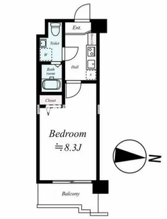 エンクレスト警固【5階】の間取り