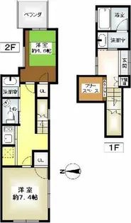 京都府京都市下京区若宮通五条上る布屋町【テラスハウス】の間取り