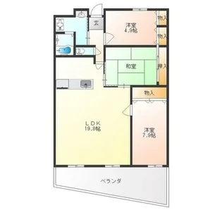 ハウス謙吉【1階】の間取り