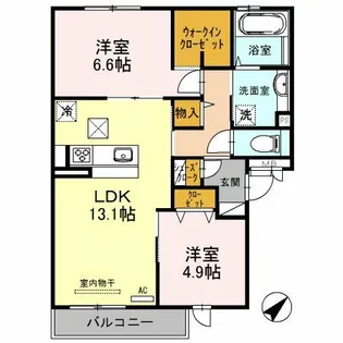 アークヨサミ【1階】の間取り