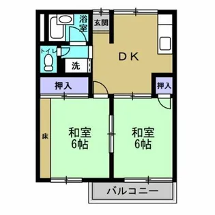 ドミール花園【201号室】の間取り