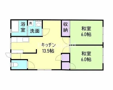 あすなろ荘【1階】の間取り