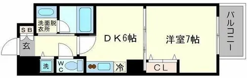 エスライズ西本町Ⅱ【3階】の間取り