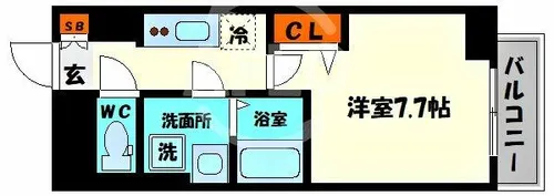 エグゼ堺筋本町【8階】の間取り