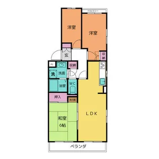 コープ野村半田Ⅰ号棟【4階】の間取り
