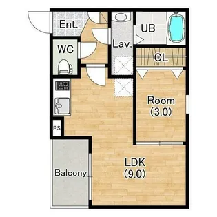(仮称)ジーメゾン名古屋小田井リュソー【103号室】の間取り