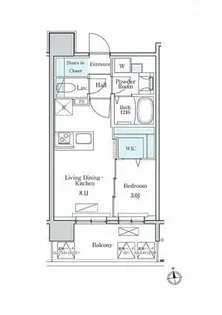 デュオフラッツ栄【15階】の間取り