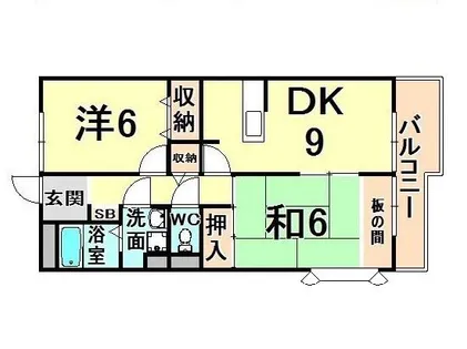 ヴァンベール東【2階】の間取り