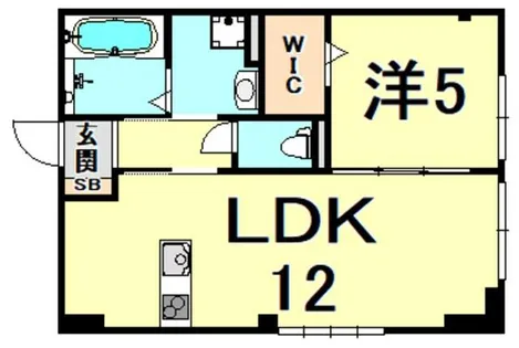 グランツ鳴尾【1階】の間取り