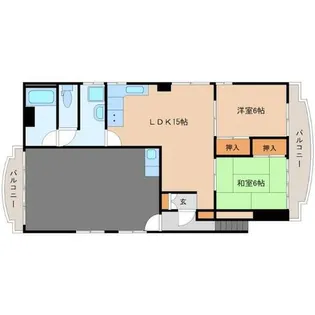 窪田ビル(居住兼事務所)【4F号室】の間取り