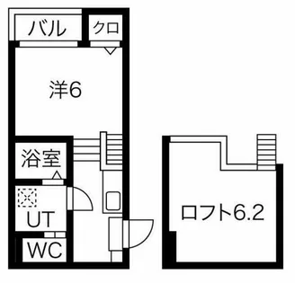 クレシェンテ栄生【1階】の間取り