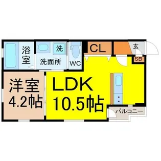 DEVELD菊井【1階】の間取り