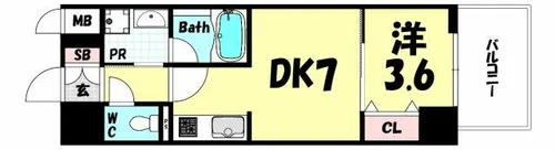レオンコンフォート神戸駅前【2階】の間取り