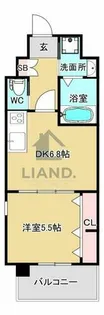 C.P.B.S【801号室】の間取り