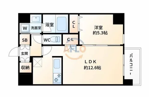 スプランディッド江坂駅前【2階】の間取り