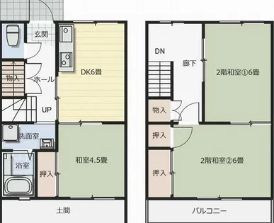 レジデンス赤穂御崎B棟【4号室】の間取り