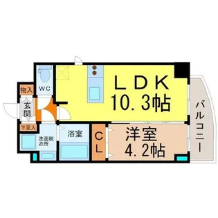 プレサンス栄ラグジュ【2階】の間取り