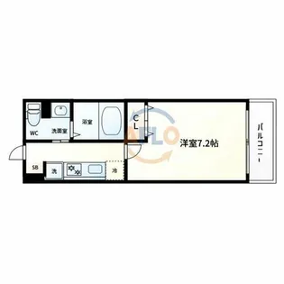 アドバンス大阪城東ブロード【4階】の間取り
