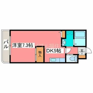 レステ月寒【3階】の間取り