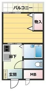 サンハイツ立花【1階】の間取り
