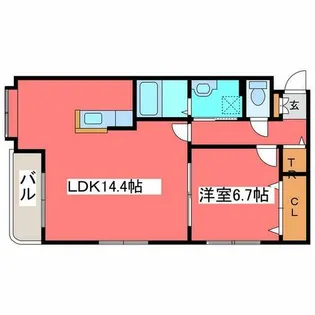 フレッシュリーブス【3階】の間取り