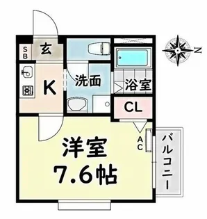 プティリヴィエール【2階】の間取り