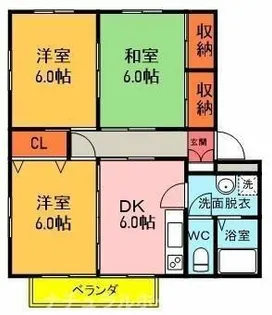 ベルバランセパークサイド【203号室】の間取り