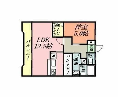 ハイツ東小浜【106号室】の間取り