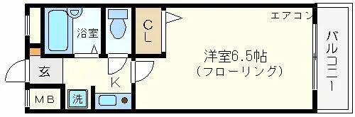 セレッソコート西心斎橋Ⅱ【303号室】の間取り