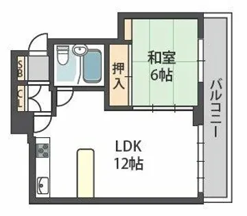 グランドールハタダ【6階】の間取り