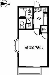 ジュネスOZEKIⅡ【201号室】の間取り