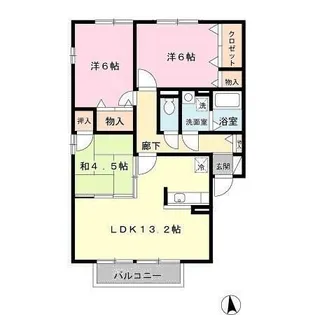 サンアベニュー田寺 2【2階】の間取り