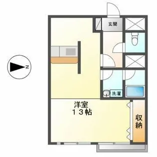 中駒新栄レオンビル【5階】の間取り