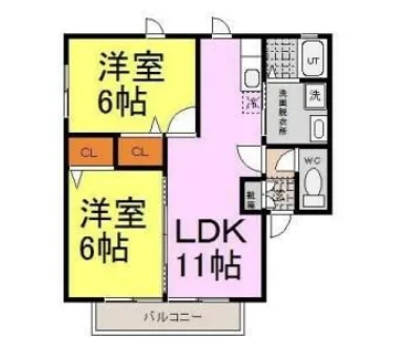 BIRD LANDたまで【1階】の間取り