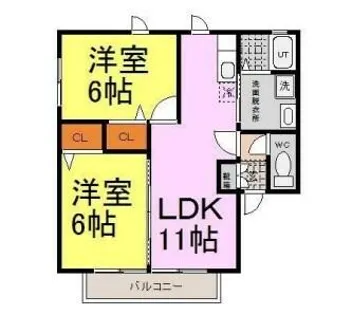 BIRD LANDたまで【1階】の間取り