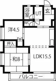第18オオタビル【2階】の間取り