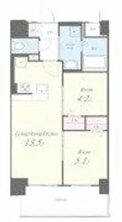 ALUNA箱崎【407号室】の間取り