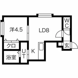 ノースカルム北32条【1階】の間取り