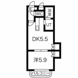 北海道札幌市北区北三十四条西2丁目【マンション】の間取り