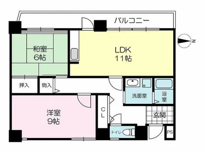 メロディーハイム枚方朝日丘【3階】の間取り