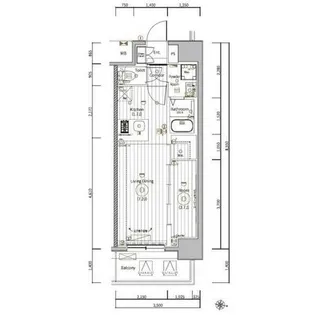 メイクスアート名駅南Ⅳ【807号室】の間取り