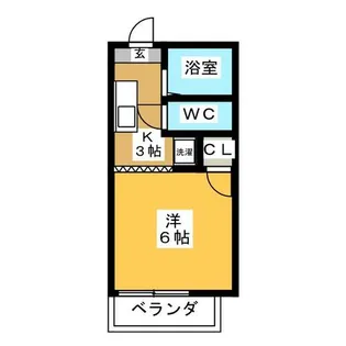 グリーンウッド岩崎【1階】の間取り