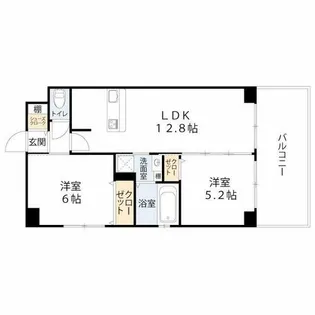 ParkHills安堂寺町【4階】の間取り