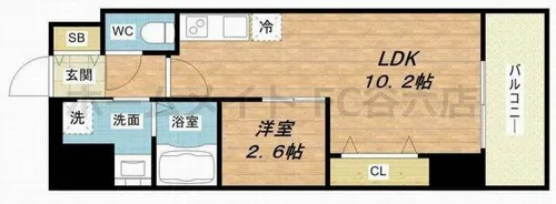 サンフォリア大手前【10階】の間取り