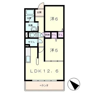 チャム【4階】の間取り
