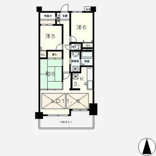 アメニティ南草津Ⅳ【3階】の間取り